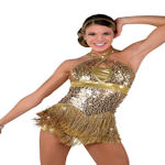 Gold Performance Dance Costum
