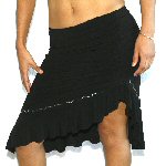BLACK ROUCHED SALSA SKIRT