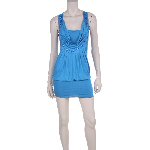 Metallic Blue Mini Halter
