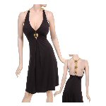 red stretch knit salsa dress