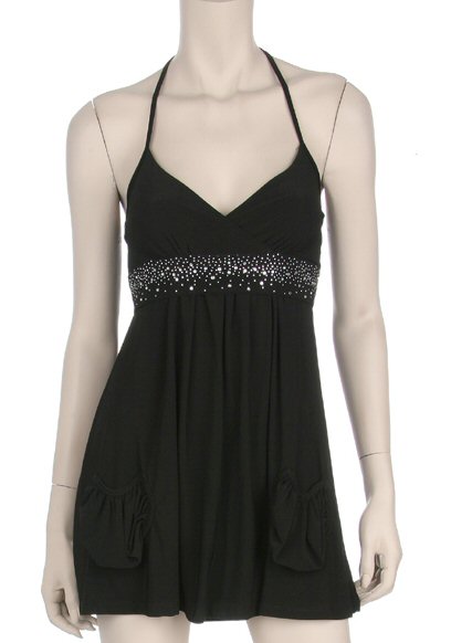 white sequin halter dress