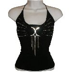 sparkle center dangle halter