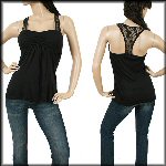 sparkle center dangle halter