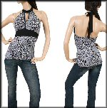 sparkle center dangle halter