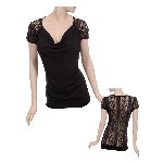 V Neck Halter with Lace Back
