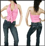 sparkle center dangle halter