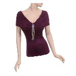 V neck with Tie Cotton top