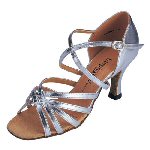 silver leather dance shoes