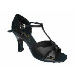Black Leather Open Toe