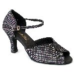 Black Leather Open Toe