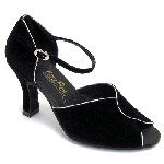 Black Leather Open Toe