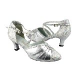 Closed Toe Silver Shoes