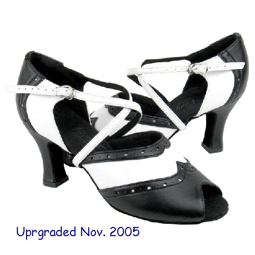 Black and white swing Dance Leather Dance Shoes 2.5" Very Fine 6035