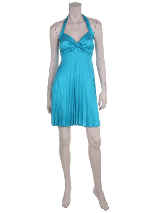 white sequin halter dress